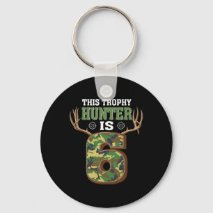 6 Year Old Hunting 6th Birthday Party Deer Hunter Key Ring