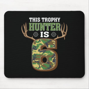 6 Year Old Hunting 6th Birthday Party Deer Hunter Mouse Mat