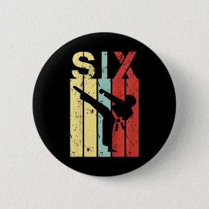6 Year Old Karate Birthday Boy Girl 6th Birthday K Cm Round Badge