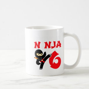 6 Year Old Karate Ninja Party Kids 6th Birthday T Coffee Mug