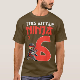 6 Year Old Ninja Birthday Boy 6th Birthday Ninja T-Shirt
