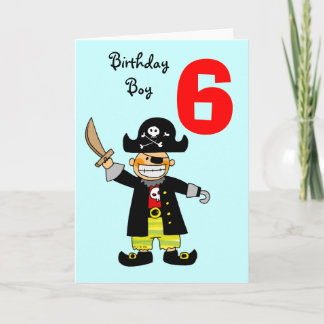 6 year old pirate boy card