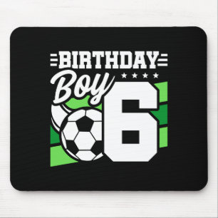 6 Year Old Soccer Football Party 6th Birthday Boy  Mouse Mat