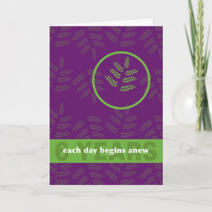 6 Years Addiction Recovery Drugs Alcohol Card