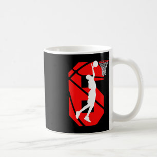 6 years Old 6th Birthday Boy Basketball lovers  Coffee Mug