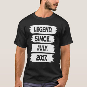 6 Years Old 6th Birthday Mens  Legend Since July 2 T-Shirt