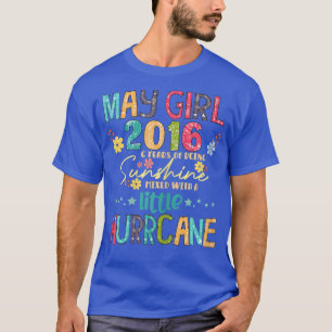 6 Years Old Awesome since 2016 May Girls 2016 T-Shirt