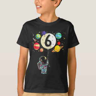 6 years old birthday boy astronaut 6th birthday T-Shirt