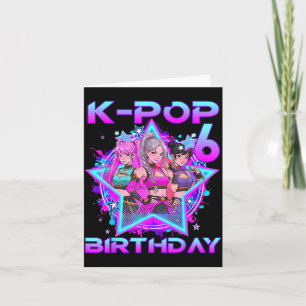 6 Years Old Birthday K p Kids 6th Birthday Girls Card