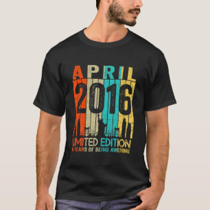 6 Years Old Birthday Vintage April 2016 Limited Ed T-Shirt