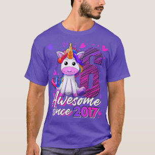 6 Years Old Flossing Unicorn Gifts 6th Birthday Gi T-Shirt