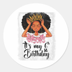 6 Years Old Gift for Girls Teenager Classic Round Sticker