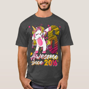 6 Years Old Gifts Unicorn Dabbing 6th Birthday Gir T-Shirt