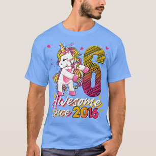 6 Years Old Gifts Unicorn Flossing 6th Birthday Gi T-Shirt
