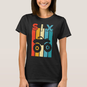 6 Years Old Kid Monster Truck Birthday Party Natal T-Shirt