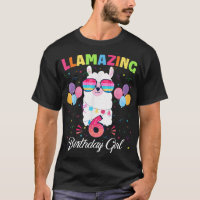 6 Years Old Llamazing Birthday Girl 6th Cute Llama