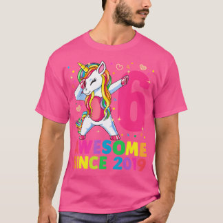 6 Years Old Unicorn Dabbing 6Th Birthday Girl Unic T-Shirt
