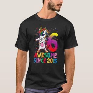 6 Years Old Unicorn Flossing 6th Birthday Girl Uni T-Shirt