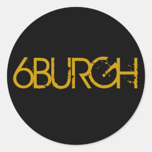 6BURGH CLASSIC ROUND STICKER