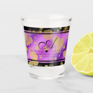 6th 33rd 47th 48th Amethyst Wedding Anniversary Shot Glass
