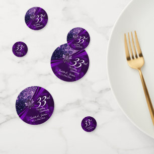 6th / 33rd / 47th Amethyst Purple  Anniversary Confetti