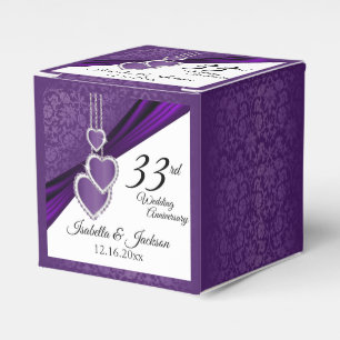 6th / 33rd / 47th Amethyst Wedding Anniversary Favour Box