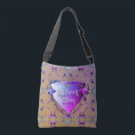 6th Amethyst Rose Wedding Anniversary   Crossbody Bag<br><div class="desc">I just adore these colours and wanted to see a collection for every room of the house,  and handbag accessories to boot! And for your 6th wedding anniversary!!!You can also find this design for the bedroom and the bath at my Zazzle shop!</div>