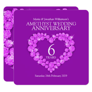  6th  Wedding  Anniversary  Cards Invitations Zazzle co uk 