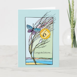 6th Anniversary 12 Step Recovery Support, Encourag Card