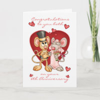 6th anniversary congratulations -cute mice anniver