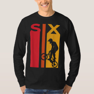 6th Birthday 6 Years Old Kids Bmx Bike Lover B-day T-Shirt