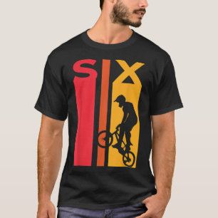 6th Birthday 6 Years Old Kids Bmx Bike Lover B-day T-Shirt