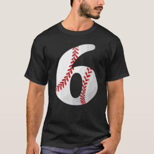 6th Birthday Baseball Boys Girls Kids Six 2016 T-Shirt