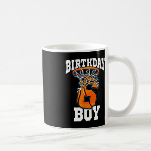 6th Birthday Basketball Boy 6 Year Old Basketball Coffee Mug