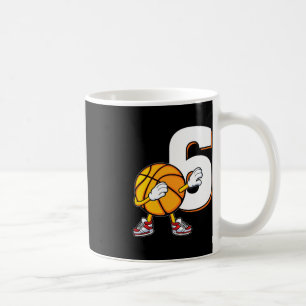 6th Birthday Basketball Player Dabbing 6 Years Old Coffee Mug