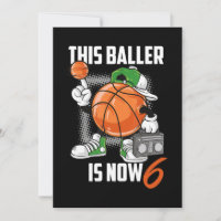 6th Birthday Basketball Player Funny 6 Years Old