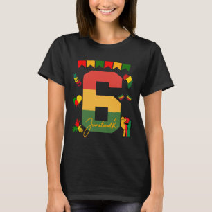 6th Birthday Black History Juneteenth Themed 6 Yea T-Shirt