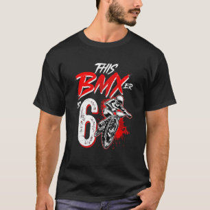 6th Birthday   Boy   BMX Birthday Party Decoration T-Shirt