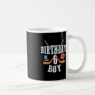 6th Birthday Boy Ice Hockey 6 Years Old Birthday S Coffee Mug