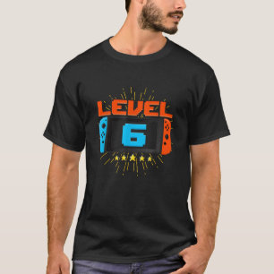 6th Birthday Boy Level 6 Unlocked Video Game 6 Yea T-Shirt