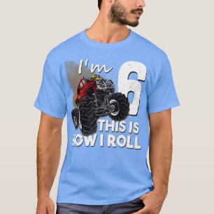 6th Birthday Boy Monster Truck 6 Years Old Gift T-Shirt