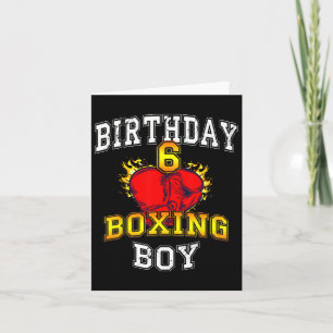 6th Birthday Boy Shirt - Boxing 6 Years Old Kid  Card