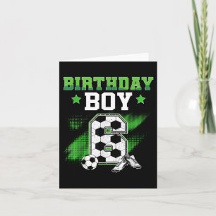 6th Birthday Boy Soccer 6 Year Old Sport 6yr Boys Card