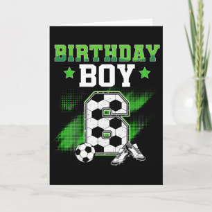 6th Birthday Boy Soccer 6 Year Old Sport 6yr Boys  Card