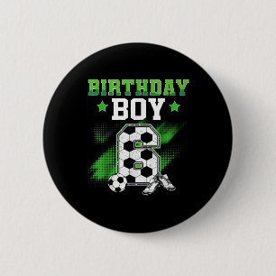 6th Birthday Boy Soccer 6 Year Old Sport 6yr Boys  Cm Round Badge