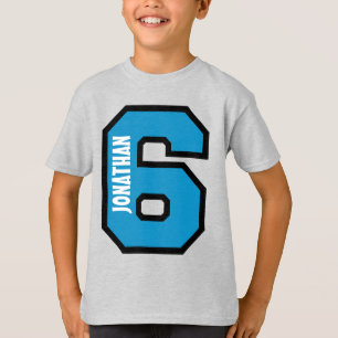 6th Birthday Boy Sports Number Five Years A03A T-Shirt