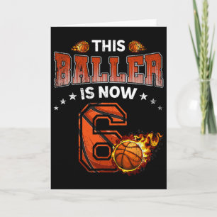 6th Birthday Boys Sketll Player Gifts 6 Years Old  Card