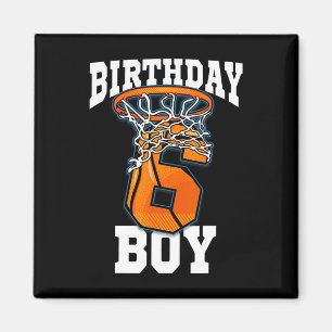 6th Birthday Bysketbyll Boy 6 Year Old Bysketbyll  Magnet
