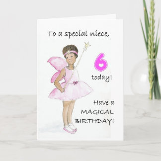 6th Birthday Card for a Niece