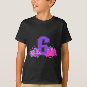 6th Birthday Cheer Girl Six Year Old Cheerleader _ T-Shirt